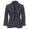 The Row Haven Virgin Wool Sleeve Short Blazer In Grey