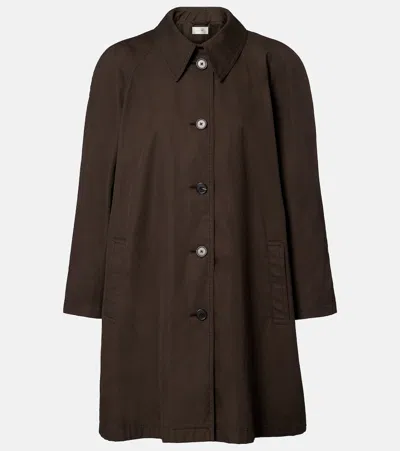 The Row Hawkins Cotton And Cashmere Car Coat In Brown