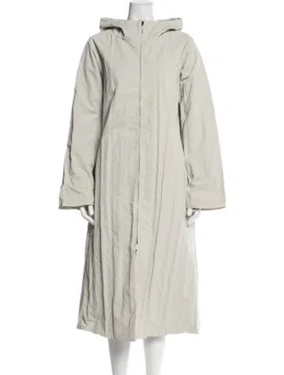 Pre-owned The Row Haylen Nylon Coat In Neutral
