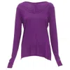 The Row Hazelton Viscose Long Sleeve Tshirt In Purple