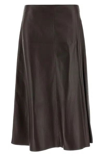 The Row Hedora Skirt In Brown