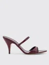 The Row Voluptas Leather Mules In Rot