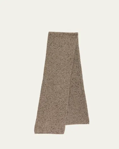 The Row Heiki Cashmere Scarf In Brown