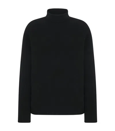 The Row Heiti Cashmere Rollneck Sweater In Black