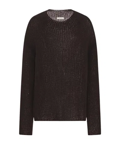 The Row Helios Cashmere And Silk Sweater In Black