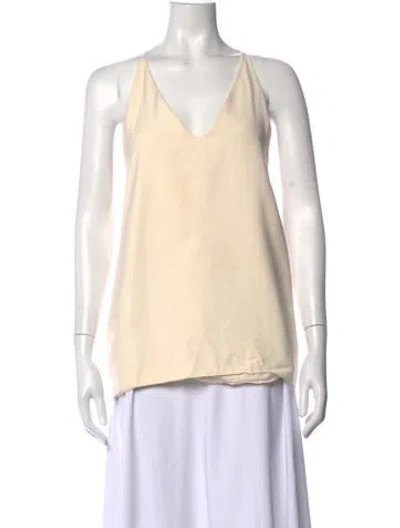 Pre-owned The Row Hella Top V-neck Top In Neutrals