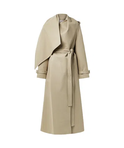 The Row Hellen Belt Windbreaker In Brown