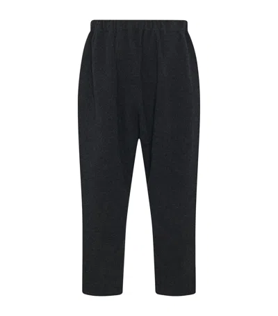 The Row Helphine Cashmere Wide-leg Sweatpants In Black