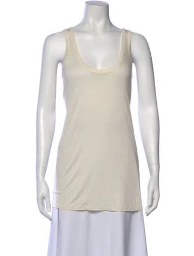 Pre-owned The Row Hemp Scoop Neck Top In Neutral