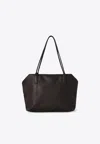 The Row Henri Grained Leather Tote Bag