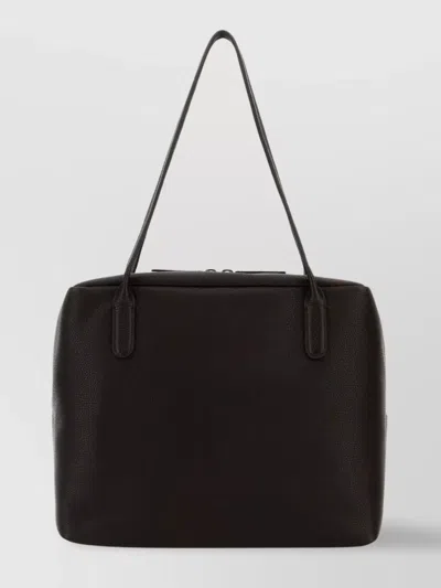 The Row Henri Shoulder Bag With Textured Finish And Double Handles