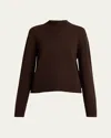 The Row Hensi Cashmere Turtleneck Top In Brown