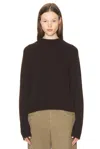 The Row Hensi Cashmere Turtleneck Top In Brown