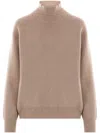 The Row Hibem Mock-neck Cashmere Sweater In Neutrals