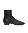 The Row Brown Hereditas 25 Ankle Boots In Black