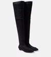 The Row Hereditas 25 Suede Over-the-knee Boots In Schwarz