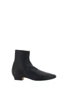 The Row Woman Ankle Boots Black Size 7 Calfskin In Black