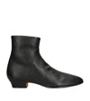 The Row Brown Hereditas 25 Ankle Boots In Black