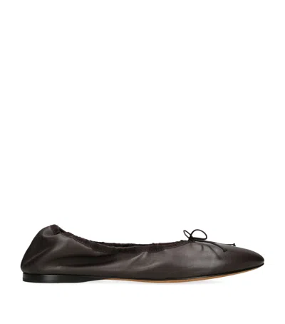 The Row Hereditas Leather Ballet Flats