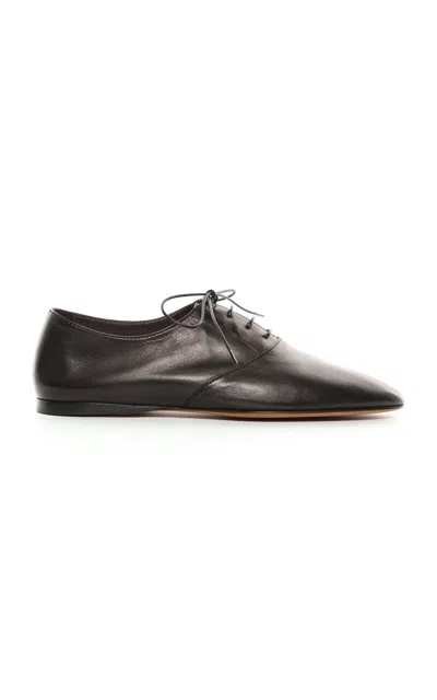 THE ROW AWAR LEATHER LACE-UP OXFORDS
