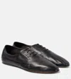 The Row 10mm Awar Leather Lace-up Shoes In Black