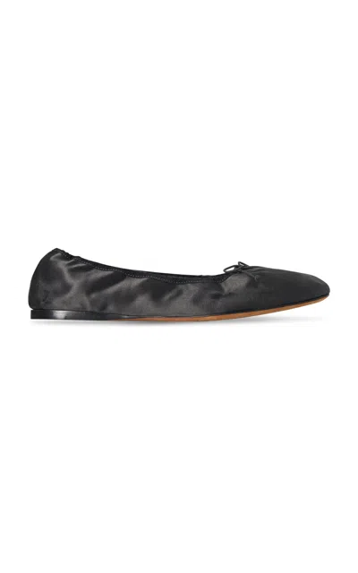 THE ROW HEREDITAS SATIN BALLET FLATS