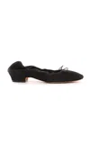 The Row Hereditas Suede Ballet Flats In Black