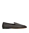 The Row Hereditas Woven Flat Loafers In Brown