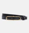 The Row Hermine Leather Belt In Black