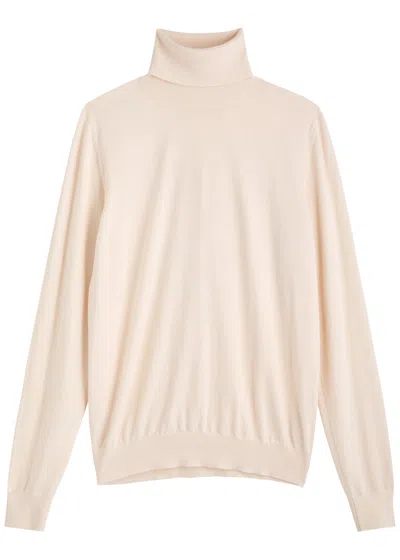 The Row Heva Fine-knit Wool Jumper In Cream