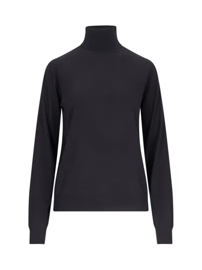 The Row 'heva' Classic Turtleneck In Black  