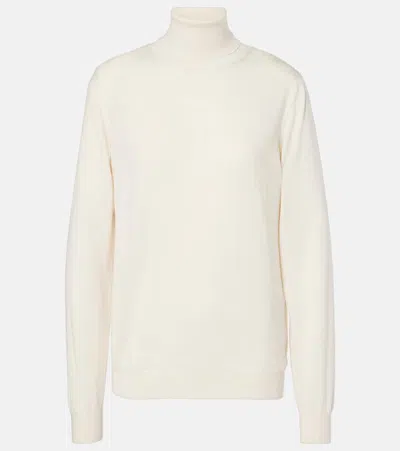 THE ROW HEVA WOOL JERSEY TURTLENECK SWEATER