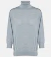 The Row Hevos Cashmere Turtleneck Sweater In Grey