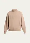 The Row Hibem Mock-neck Cashmere Sweater In Beige Melange