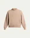 The Row Hibem Mock-neck Cashmere Sweater In Brown