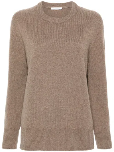 The Row Beige Cashmere Crewneck Jumper
