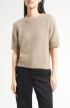 The Row Short-sleeved Sweater In Ancient Sand