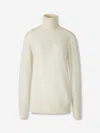 The Row Lizzy Oversized Cashmere Turtleneck Sweater In Animal Print