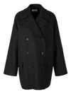 The Row High-collar Long Coat In Gray