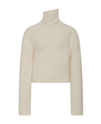 The Row High-neck Knitted Jumper In Nude