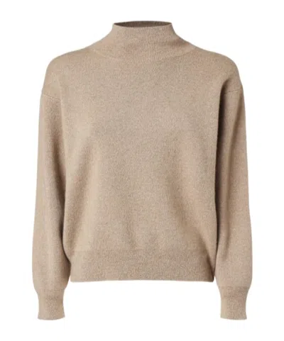 The Row Daverio Cashmere And Silk-blend Sweater In Beige Melange