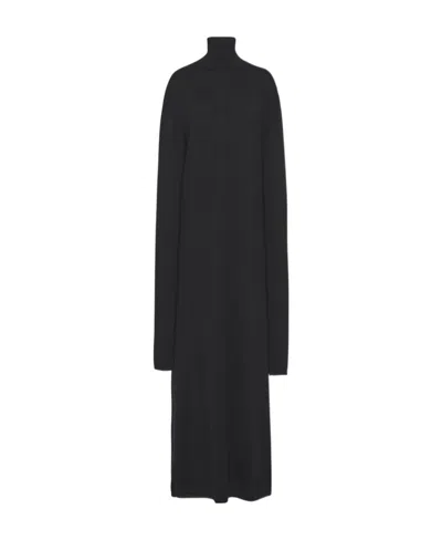 The Row High-necked Dress In Black