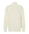 The Row Diye Silk-cotton Turtleneck Sweater In White