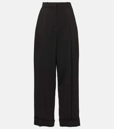 The Row High-rise Wide-leg Pants In Black
