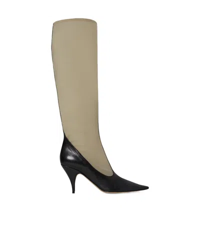 The Row 85mm Mesh High Boots In Black