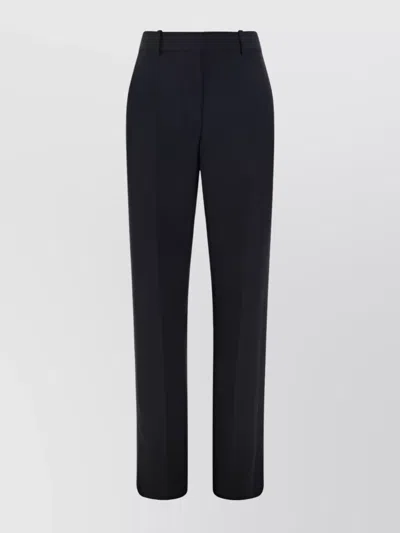 The Row High Waist Wool Trousers In Black