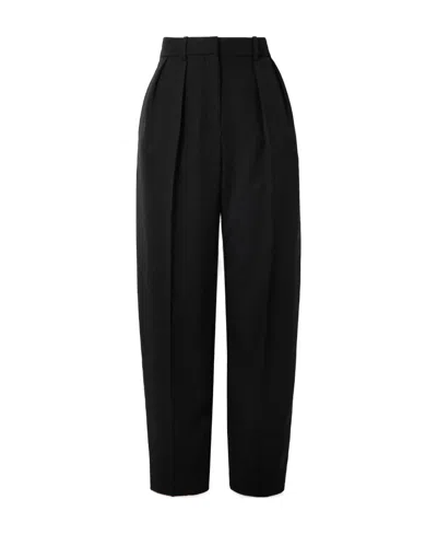 The Row High-waisted Casual Pants In Black