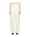 The Row High-waisted Casual Pants In White