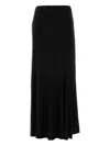The Row High-waisted Midi Skirt In Black
