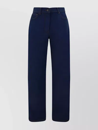 The Row High-waisted Wide Leg Cotton Jeans In Blue